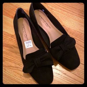 Christian Siriano Black Bow Loafer